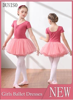 Buy Girls Ballet Dresses Leotards with Skirt Dance Dress Long sleeve Ballerina Tutu Outfit Cotton Dress Ballet Skirt Mini Skirt Princess Dresses Dance Wear Clothes for Little Girl in UAE