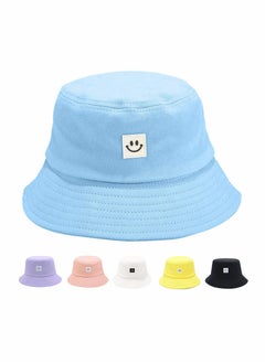 اشتري Bucket Hat Summer Travel Bucket Cap Beach Sun Hat Smile Visor for Women Men Teens (Smiling Face) في الامارات