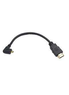 Buy Angled Micro Hdmi To Hdmi Cable;Seadream 8Inch 90 Degree Left Angle Micro Hdmi Male To Hdmi Male Cable Connector (1Pack) (Left Angled) in UAE