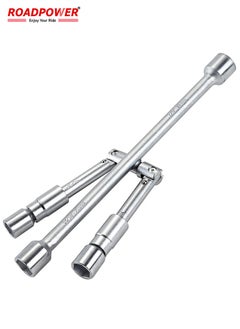 Buy Universal Folding Lug Wrench, 4-Way Foldable Cross Wrench, Sliding Lug Wrench 17-21-23mm in UAE