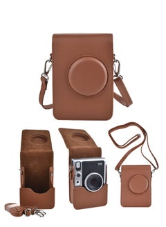 Buy Case for Instax Mini EVO - PU Leather Protective Bag with Adjustable Strap Durable and Stylish Camera Cover for Fujifilm Instax Mini EVO Convenient and Classic Design for Photography Enthusiasts in UAE