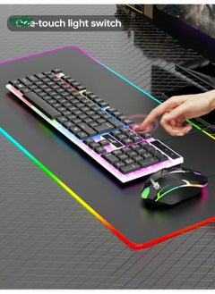 اشتري LDKai LED Backlit Luminous Mechanical Gaming Keyboard and Mouse Set في السعودية