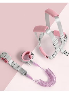 اشتري Kids Walking Leash Safety Anti Lost Wrist Link Kids Harness Baby Harness for Walking Toddler Harness Safety Leashes, 2M Pink في السعودية