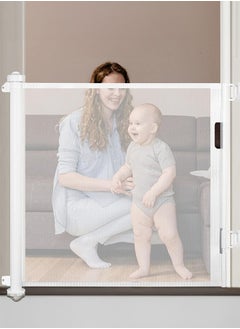 Buy Retractable Baby Gates Mesh Safety Gate Extra Wide Dog Gate Child Safety Gate for Doorways Hallways in UAE