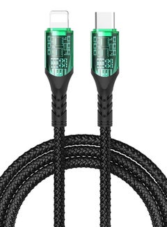Buy 3A Nylon Braided Charging Data Cable [Type C to Lightning, 150 cm], Fast Data sync & Charging Speed upto 480mbps, Universal Compatibility
 | See Through Design With Intelligent Display Lamp in UAE