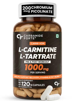 L-Carnitine L-Tartrate 1000mg Capsules for Men & Women | Pre Workout Supplement - 60 Veg Capsules | | L-Carnitine L-Tartrate 1000mg Capsules for Men & Women | Pre Workout Supplement - 60 Veg Capsules | |