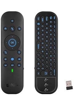 Buy Bluetooth Voice Remote with Keyboard, Replacement Voice Remote, Air Mouse, Backlit, Rechargeable, 2.4G WiFi/BT5.0 Dual Mode, IR Learning - Compatible with Nvidia Shield, PC, Projector, Android TV Box in UAE