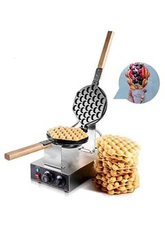 Buy Bubble Waffle Maker Stainless Steel Electric Egg Cake Machine, Non-Stick Coating for Easy Cleanup Home Toaster Waffle Molds, Non-Stick Waffle Iron for Delicious Egg Waffles and Pancakes Silver in UAE