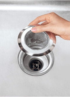 Buy Decorcrafts Stainless Steel Sink Strainer Kitchen Drain Basin Basket Filter Stopper Drainer/Jali (4-inch/10 cm) (Stainless Steel Jali Round) in UAE