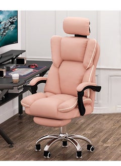 اشتري Comfortable Sedentary Lazy Computer Chair, Leisure Lift Swivel Gaming Chair, Household Lift Swivel Back Sofa Chair(Pink) في الامارات