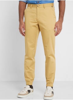 Buy Thomas Scott Men Khaki Joggers Trousers in UAE