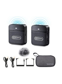 Buy Saramonic Wireless Lavalier Microphone Blink100 B1 2.4GHz Wireless Microphone With Transmitter & Receiver for DSLR Cameras, iPhone,iPad and Android, 164ft Range, Lapel Mic for Recording, Teaching in UAE