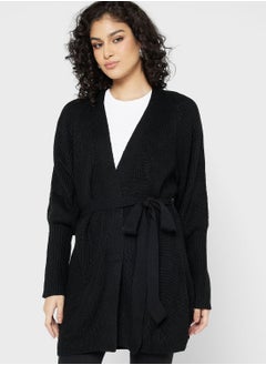 Buy Longline Cardigan With Self Tie in Saudi Arabia