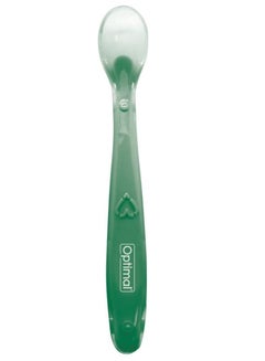Buy Flexible Silicone Spoon 6 Months Plus Green in Saudi Arabia