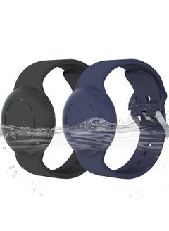 Buy 2 Pack Waterproof AirTag Bracelet Kids Wristband Hidden Air Tag Holder Anti-Lost Anti-Scratch Watch Band Compatible with Apple Air Tag in Egypt