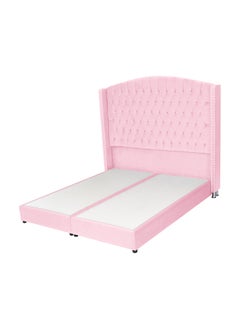 Buy Arwad | Velvet Bed Frame - Light Pink in Saudi Arabia