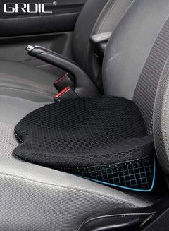 Buy Car Seat Cushion - Memory Foam Car Seat Pad - Sciatica & Lower Back Pain Relief - Car Lumbar Support for Driving - Car Booster Seat Road Trip Essentials for Drivers in UAE