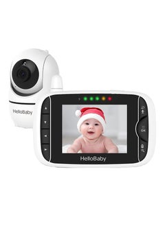 اشتري 3.2 Inches Color LCD Screen Video Baby Monitor With Remote Camera, Pan-Tilt-Zoom, Infrared Night Vision, Temperature Display في الامارات