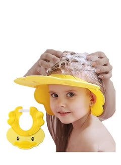 Buy Baby Shower Cap Yellow Adjustable Silicone Shampoo Bath Cap Waterproof Bathing Hat Infants Soft Shampoo Hat Soft Protection Safety Protect Eye Ear For Infants Toddlers Kids Children in Saudi Arabia