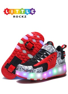 اشتري LED Flash Light Fashion Shiny Sneaker Skate Shoes With Wheels And Lightning Sole في الامارات