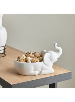 اشتري Wren Polyresin Ceramic Elephant Decorative Mini Platter 28 x 17 x 16 cm في السعودية