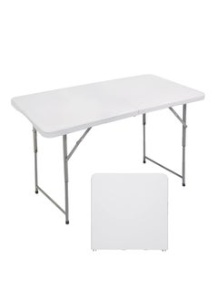 اشتري Folding table with a unique modern design, white color, dimensions 120 x 70 cm في السعودية