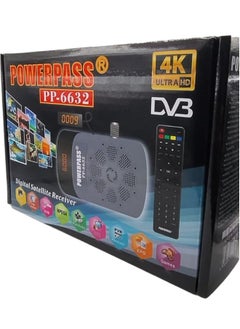 Buy PowerPass PP-6632 4K Ultra HD Digital Satellite Receiver with DVB and PVR Ready in Saudi Arabia