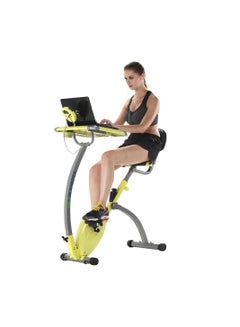 Buy Home Exercise Bike Super Quiet Two-way Folding Magnetic Control Exercise Bike Spinning Bike With a Computer Desk in UAE