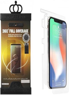 Buy Apple iPhone XR 360 Full Cover Nano Anti-Shock Film Screen Protector - Clear in Egypt