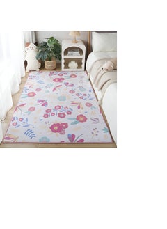 Buy Flutterby Ben Garden Bloom Printed Flannel Rug 160 x 110 cm in UAE