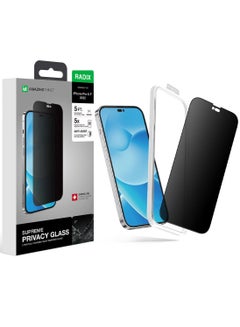 Buy Supreme Privacy Screen Protector for iPhone 14 Pro Tempered Glass with Easy Install Tray - 28 Degree Full Cover in UAE