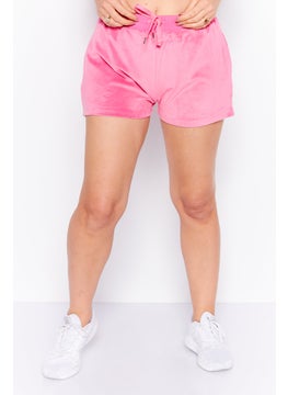 Buy Women Embellished Basic Shorts, Dark Pink in UAE