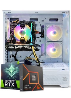 Buy Gaming PC, AMD Ryzen 5-3600,RTX 3050 , 16GB RAM, 1TB SSD, Air Cooler 120 MM ,Window 11 Pro, White Case in UAE