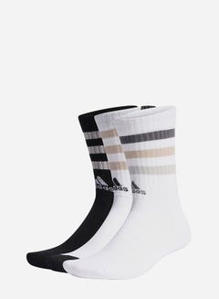 Buy Pack of 3 Bold Stripes Cushioned Crew Socks in Saudi Arabia