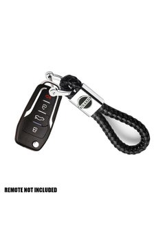 Buy Durable Car Key Chain With NISSAN Logo, PU Leather Braided Screw Lock Design Car Keychain in Saudi Arabia