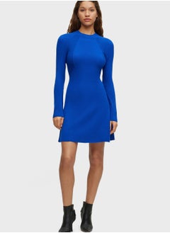 Buy Round Neck Knitted Dress in UAE