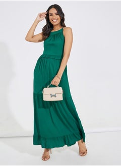 Buy Frill Overlay Tiered Maxi Dress in Saudi Arabia