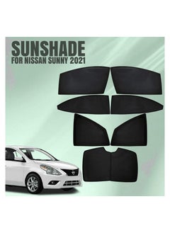 Buy Car Sunshade All Side Sunshade UV and Heat Protection Front Back Sides Sun Shades High Quality For NISSAN SUNNY 2021 in Saudi Arabia