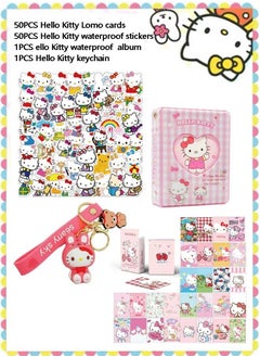 Buy 4pcs Hello Kitty set (including 1 card book + 50 lomo cards + 50 stickers + 1 keychain) in Saudi Arabia