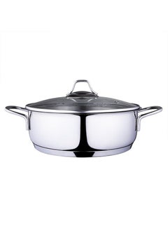 اشتري Modernist Stainless Steel Saute Pan Withlid 24Cm في الامارات