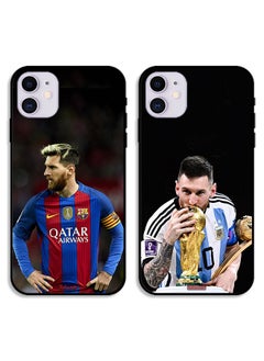 اشتري Two Cases For Apple iPhone 12 Protective Covers Leo Messi Art في السعودية