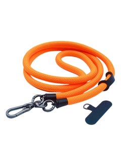 Buy Showday Cell Phone Lanyard, Soft Nylon Crossbody Thick Rope Universal Adjustable Detachable Phone Lanyard, Phone Strap, with Phone Lanyard Patch (Orange-1pcs) in Egypt