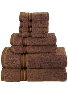 Buy Bliss Casa 8 Piece Towel Set; 2 Bath Towels, 2 Hand Towels and 4 Washcloths - 550 GSM 100% Combed Cotton Quick Dry Highly Absorbent Thick Bathroom Towels - Soft Hotel Quality for Bath and Spa in UAE