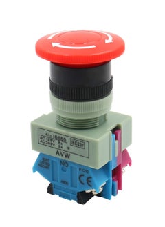 اشتري KNP Emergency Stop Switch Baomain Emergency Stop Switch Push Button Switch AC 600V 10A Red Mushroom 22mm NO NC في الامارات