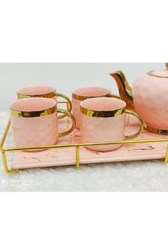 Buy Set of 7 pieces of porcelain tea tray in Egypt