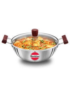 Buy Hawkins Deep Kadhai W/Gl 4L,28Cm,3Mm, Induction - (Ssk40G) (3) in UAE