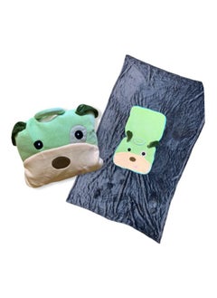 اشتري Cartoon Shaped Blanket Cotton Blue/Green/Beige 35x29cm في السعودية