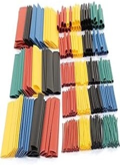 اشتري Heat Shrink Tubing 328pcs Wire Wrap Cable Sleeve Assortment Ratio 2:1 Electric Insulation Tube - Multicolor في مصر