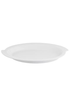 Buy Large white porcelain serving plate 58*39 cm in Saudi Arabia