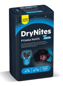 Buy DryNites Pyjama Pants Teen Jumbo Pack Size 8 - 13 Pieces in UAE